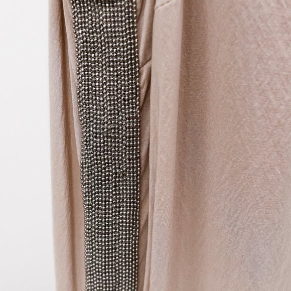 Brunello Cucinelli Nude Silk Monili Bead Maxi Dress - Picture 6 of 14